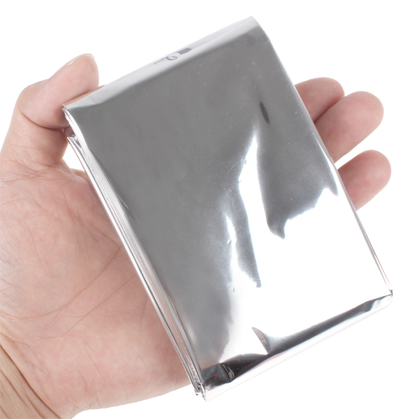 outdoor double-sides silver emergency blanket survival rescue military blanket insulation for tourism exploration first-aid