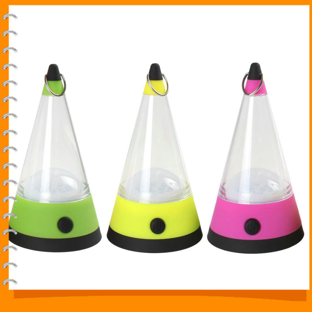 triangle 12 led camping light lantern 3 modes outdoor portable hanging led camping tent light lamp ( purple / green / yellow)