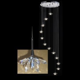 12-light as four crystal pendant lights 12-light as four crystal pendant lights
