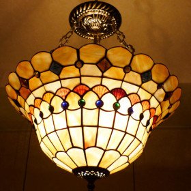16 inch tiffany-style yuyi natural shell material inverted pendant light 16 inch tiffany-style yuyi natural shell material inverted pendant light