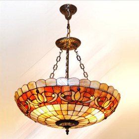 24 inch tiffany lily shape natural shell material inverted pendant light 24 inch tiffany lily shape natural shell material inverted pendant light