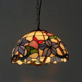 40w pendant light in tiffany style - floral patterned lampshade 40w pendant light in tiffany style - floral patterned lampshade