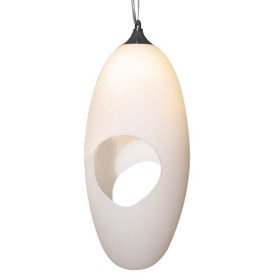 40w pendant light with oval lampshade in warm light