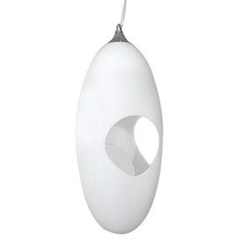 40w pendant light with oval lampshade in warm light