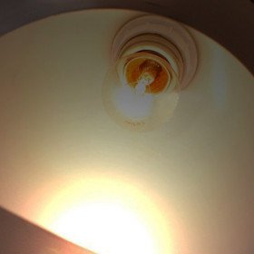 40w pendant light with oval lampshade in warm light