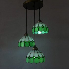 40w tiffany style pendant light with 3 lights - green featured lamp shade 40w tiffany style pendant light with 3 lights - green featured lamp shade