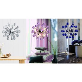 6-light floral shape k9 crystal pendant