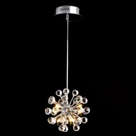 6-light floral shape k9 crystal pendant