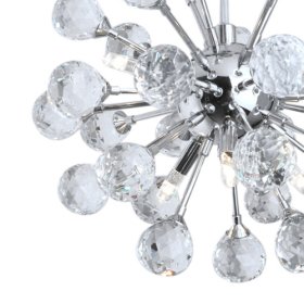 6-light floral shape k9 crystal pendant