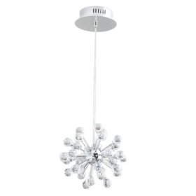 6-light floral shape k9 crystal pendant