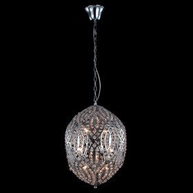 60w crystal pendant light with 6 lights olive shaped (g9 bulb base)