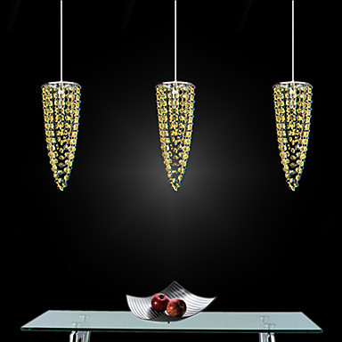 60w pendant light with 3 lights in crystal ball lampshade(g9 bulb base)