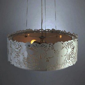 acryl pendant light with 3 lights in floral pattern acryl pendant light with 3 lights in floral pattern