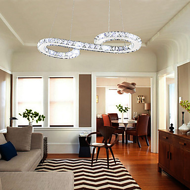 crystal bulb included led pendant, minimalist modern metal plating