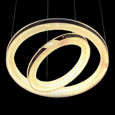 led chandelier, modern double-circle iron acrylic plating led chandelier, modern double-circle iron acrylic plating