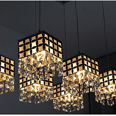 luxuriant pendant light with 6 lights in crystal