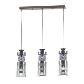 metal crystal 3-light bar pendant light streamline dedigned