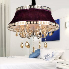 modena pleuche 6-light pendant light with golden crystal drops modena pleuche 6-light pendant light with golden crystal drops