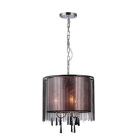 modern 3-light crystal pendant light in cylinder style modern 3-light crystal pendant light in cylinder style