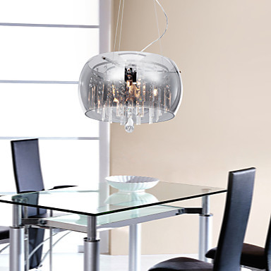 modern crystal pendant light with 3 lights (g9 bulb base)