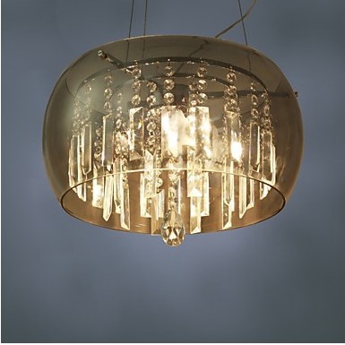 modern crystal pendant light with 3 lights (g9 bulb base)