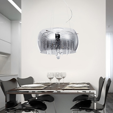 modern crystal pendant light with 3 lights (g9 bulb base)
