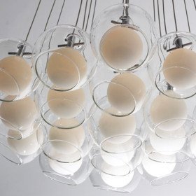 modern pendant light with 19 lights (g4 bulb base)