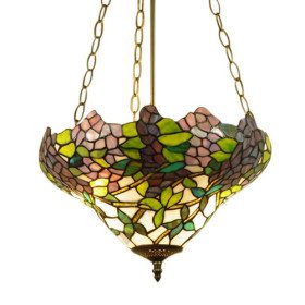new floral 2-light tiffany inverted pendant light new floral 2-light tiffany inverted pendant light