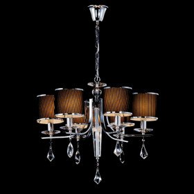 new iron chrome 6-light crystal ceiling light with lamp cover new iron chrome 6-light crystal ceiling light with lamp cover