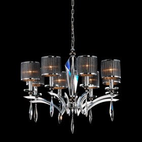 new iron chrome 8-light crystal ceiling light with lamp cover (1048-nt9610-8)