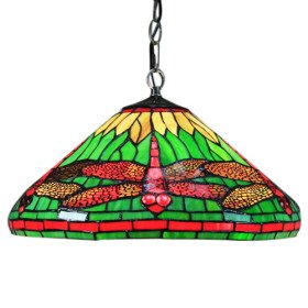 new selling tiffany pendant light with 2 light in dragonfly patterned shade