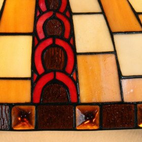 new selling tiffany pendant light with 2 light in geometrical patterned shade