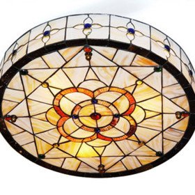 new selling tiffany style flush mount with 3 lights in round new selling tiffany style flush mount with 3 lights in round