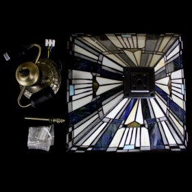 new selling tiffany style stained glass pendant light with 2 lights