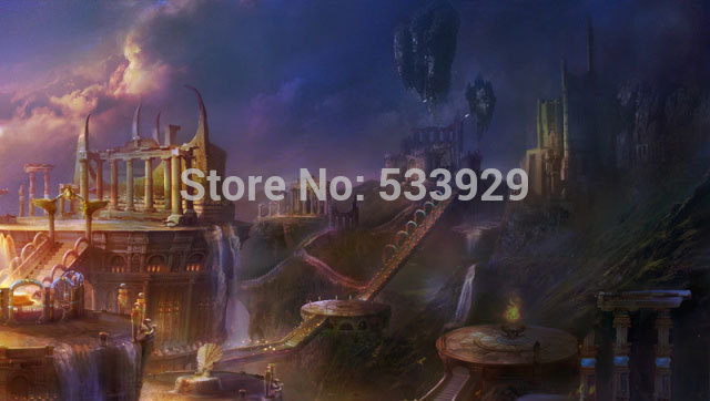 modern tds-hx006 classical illusion printed painting on canvas for home living room wall decoration