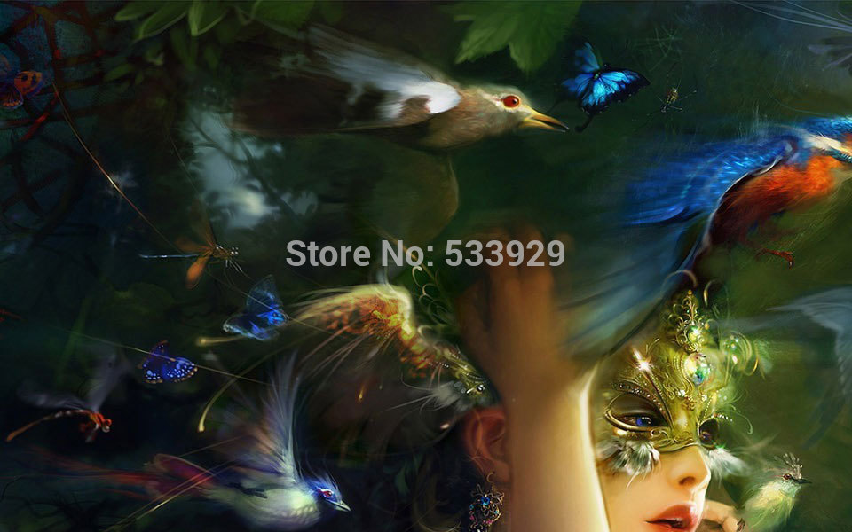 modern tds-hx007 classical illusion printed painting on canvas for home living room wall decoration
