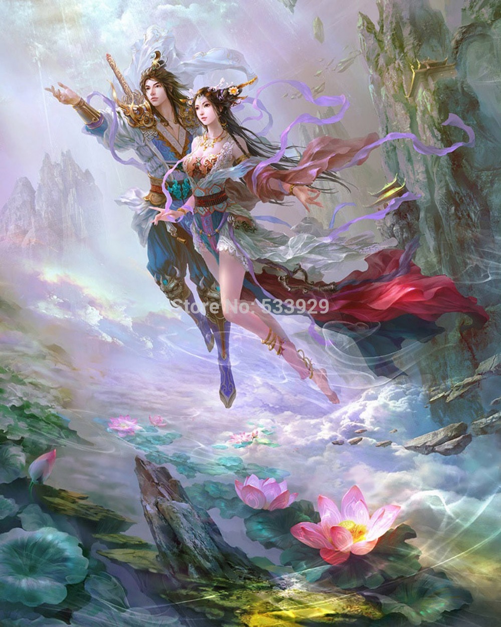 modern tds-hx020 illusion art printed painting on canvas for home living room wall decoration