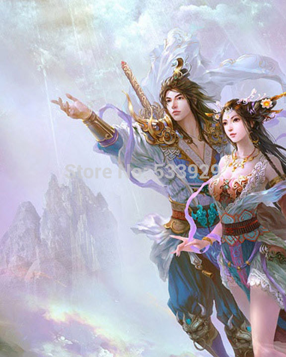 modern tds-hx020 illusion art printed painting on canvas for home living room wall decoration