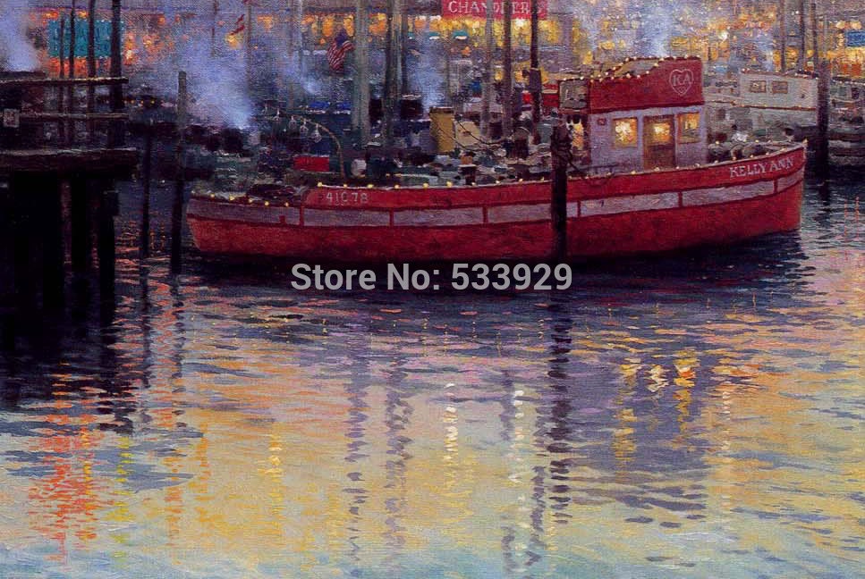 modern tds-hx050 thomas kinkade printed painting on canvas for home living room wall decoration