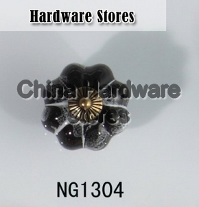 pumpkin round black ceramic knobs antique furniture knob wardrobe cupboard knobs drawer dresser knobs cabinet pulls NG1304