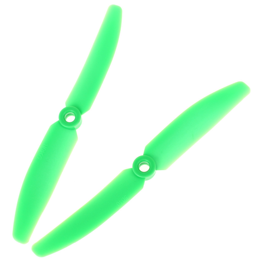 1pair! green abs plastic 5040 propeller 2-blade props cw/ccw for c250 h250 f330 rc quadcopter