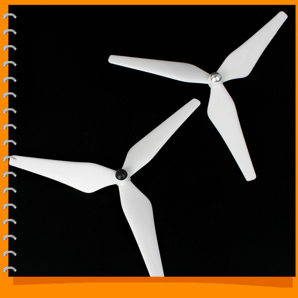 1pair! white 9450 dji phantom 1 & 2 vision 3 blade propeller prop cw ccw prop for rc airplane