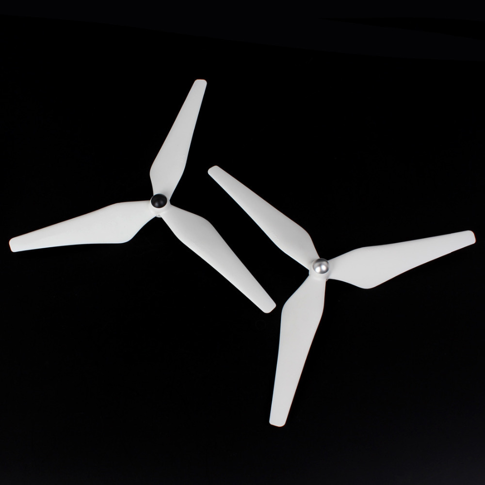 1pair! white 9450 dji phantom 1 & 2 vision 3 blade propeller prop cw ccw prop for rc airplane