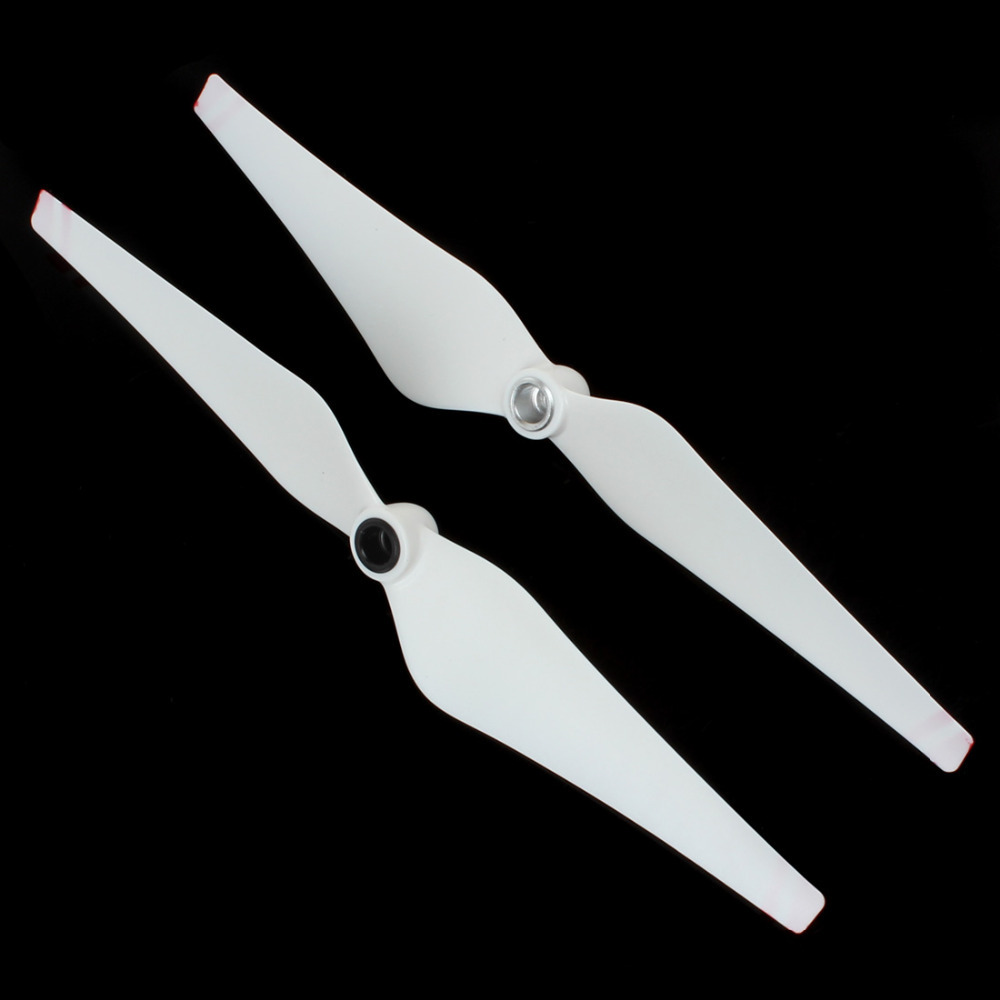 2pcs self-tightening carbon fiber cw / ccw prop propeller guard for dji phantom version 2 white & pink