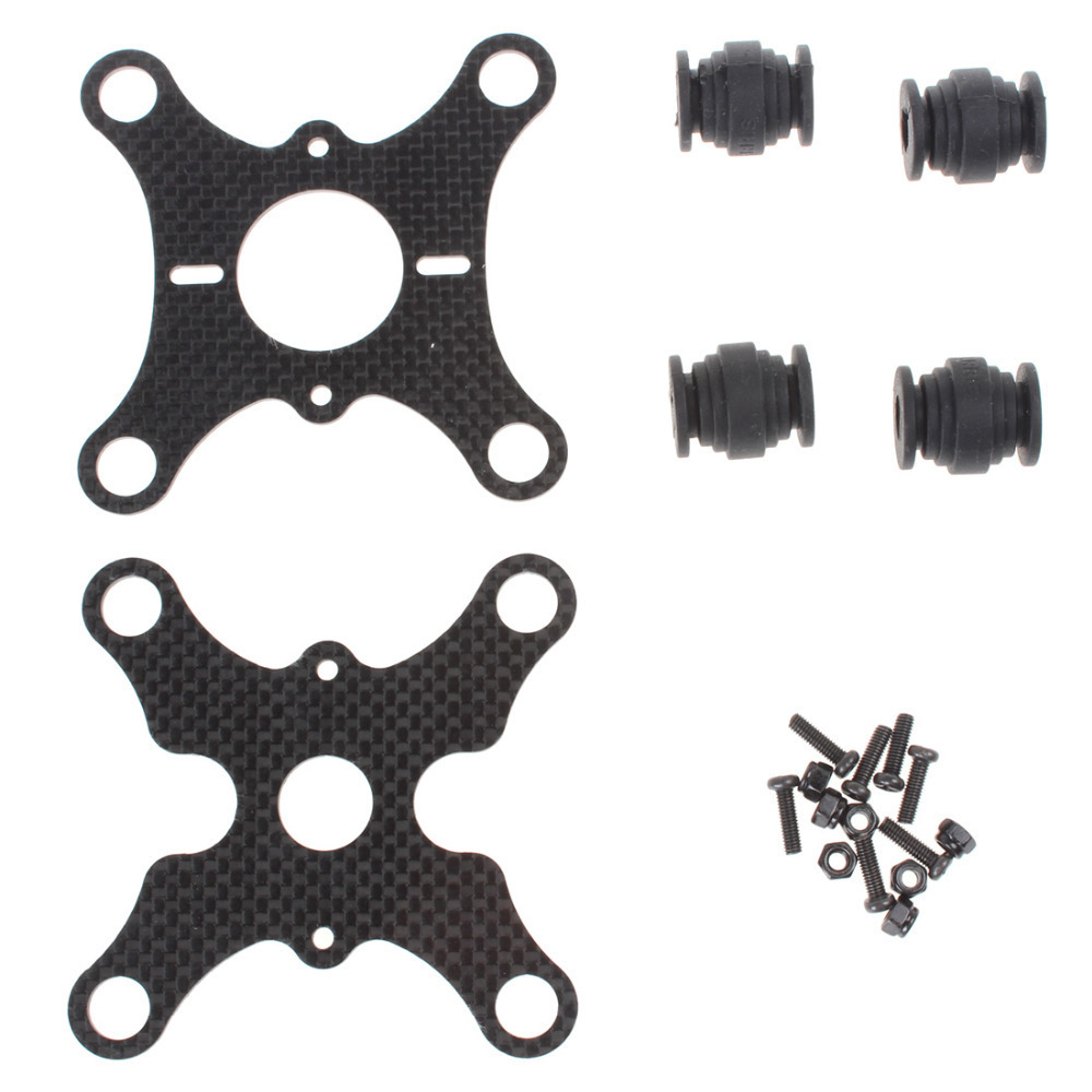 carbon fiber black anti vibration plate w/ rubber balls for dji phantom gimbal fpv gopro hero 2 3 helicopter