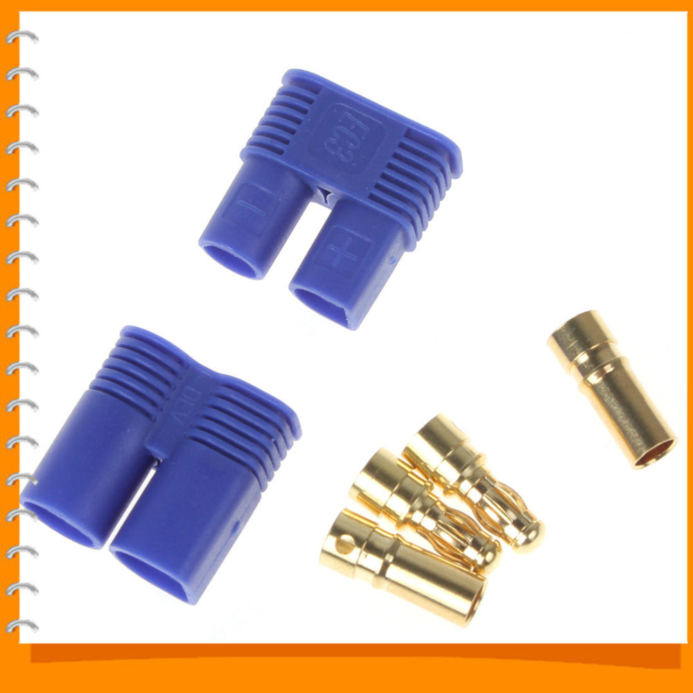 ec3 ec3.0 golden plug female male bullet connector with blue housing for rc esc lipo battery motor ec3 ec3.0 golden plug female male bullet connector with blue housing for rc esc lipo battery motor
