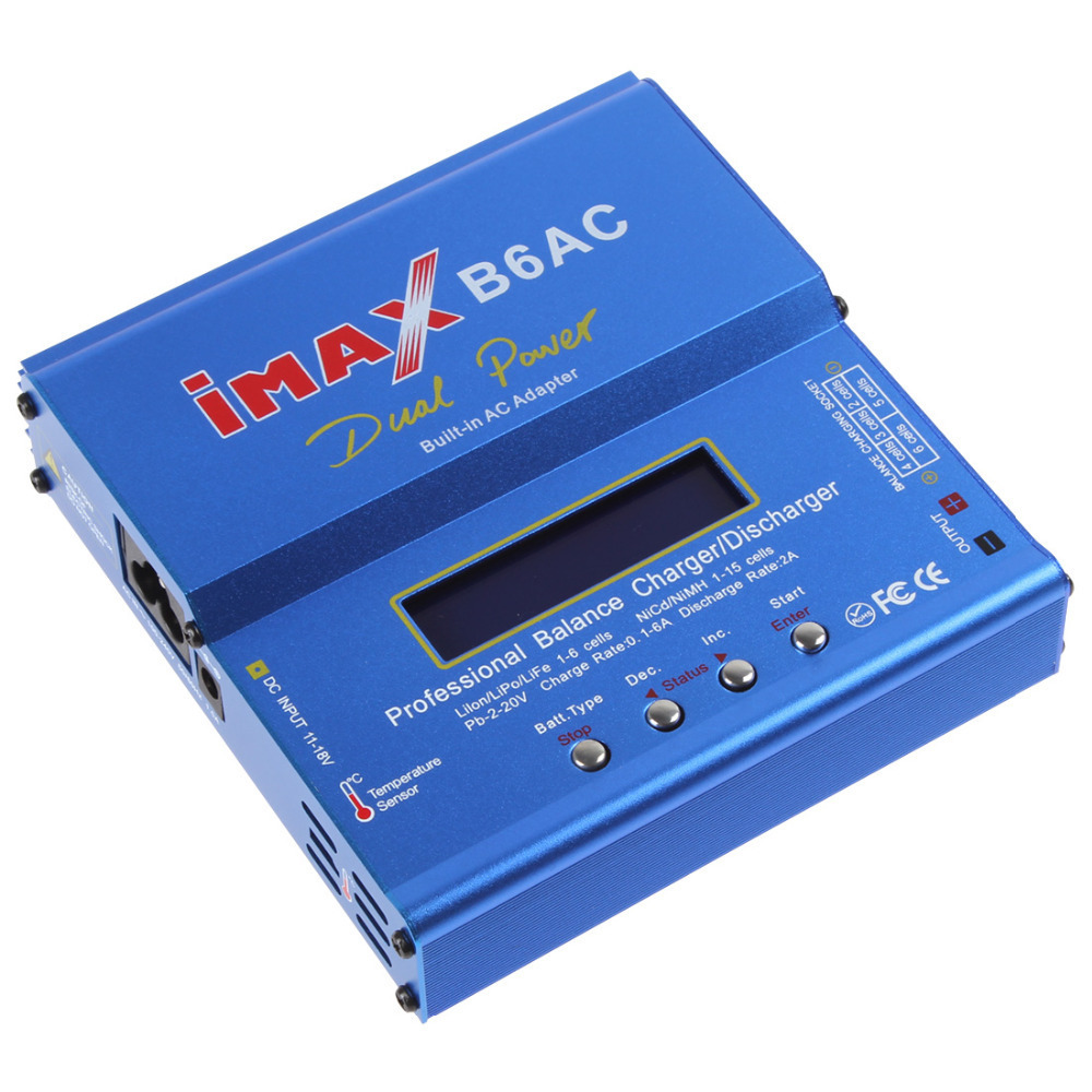 imax b6ac 80w nimh / nicd / lipo battery balance charger / discharger digital lcd screen rc balance charger