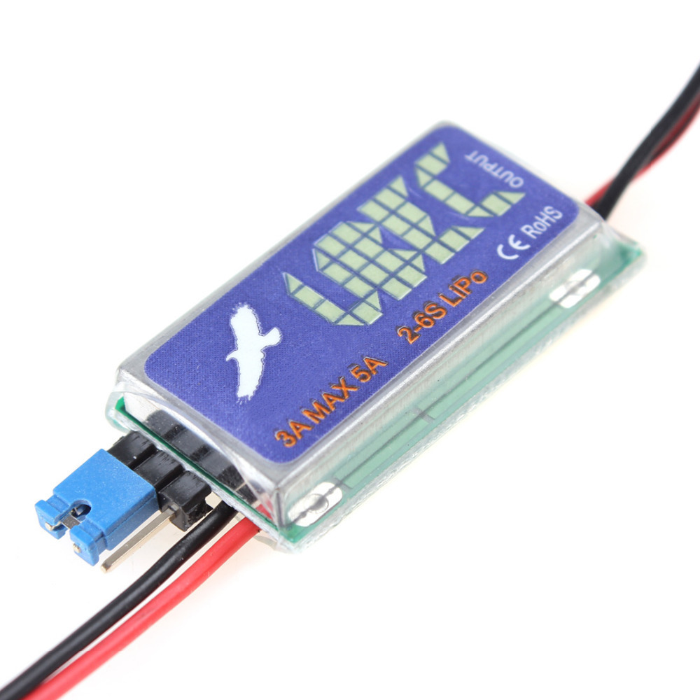rc ubec 5v / 6v 3a max 5a lowest rf noise bec switch mode dc-dc regulator for rc helicopter gyro servos