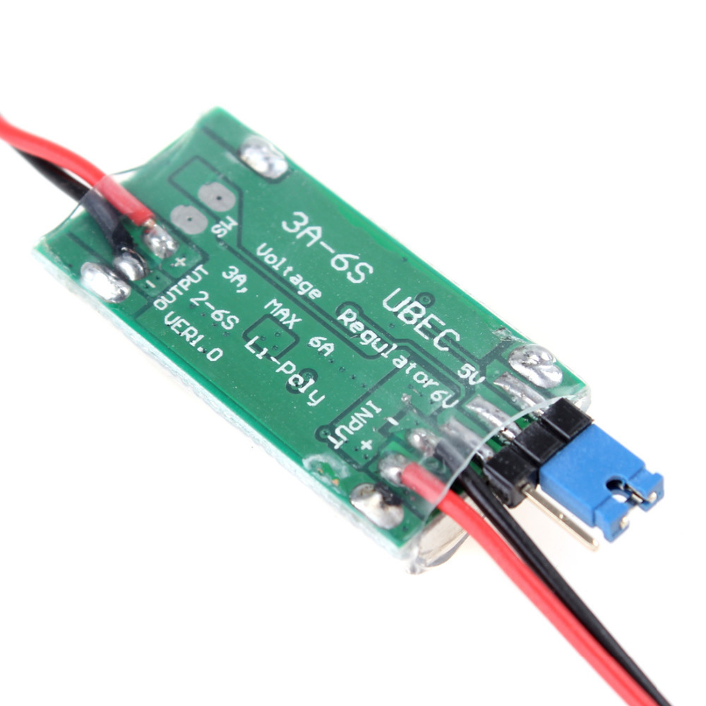 rc ubec 5v / 6v 3a max 5a lowest rf noise bec switch mode dc-dc regulator for rc helicopter gyro servos