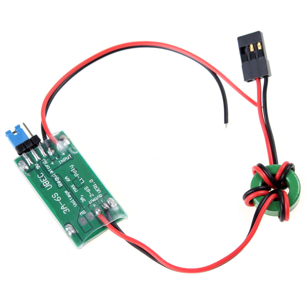 rc ubec 5v / 6v 3a max 5a lowest rf noise bec switch mode dc-dc regulator for rc helicopter gyro servos